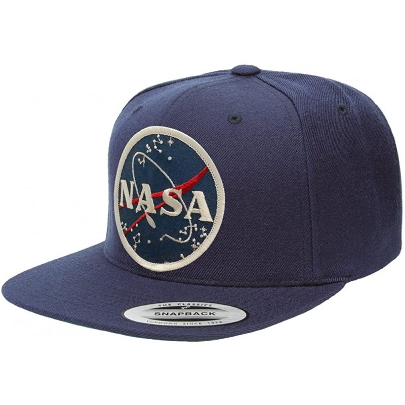 Baseball Caps Flexfit Original Premium Classic Snapback with NASA Meatball Logo Patch - Black - Navy - CZ1236JWN5N $20.33