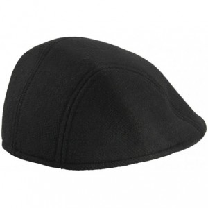 Baseball Caps Classic Herringbone Newsboy Hunting Headwear - Black - CF12NDYIZLH $12.63