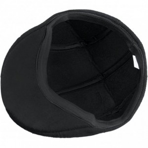 Baseball Caps Classic Herringbone Newsboy Hunting Headwear - Black - CF12NDYIZLH $12.63