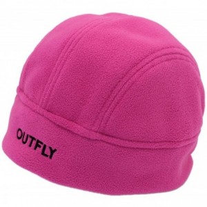 Skullies & Beanies Unisex Beanie Hats Skullcap Polar Fleece Skullies Cap Cotton Liner Men and Women Winter Hat - Pink - C7187...