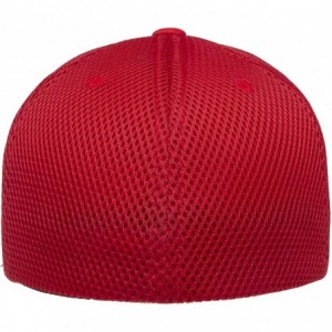 Baseball Caps Ultrafibre Airmesh Fitted Cap - Red - CI18CS07RIW $24.75