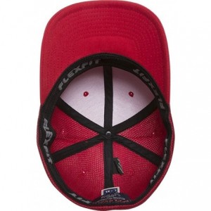 Baseball Caps Ultrafibre Airmesh Fitted Cap - Red - CI18CS07RIW $24.75