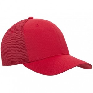 Baseball Caps Ultrafibre Airmesh Fitted Cap - Red - CI18CS07RIW $24.75
