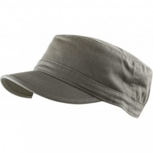 Baseball Caps Washed Cotton Basic & Distressed Cadet Cap Military Army Style Hat - 1. Basic - Olive - CI189ZYHSI9 $9.82