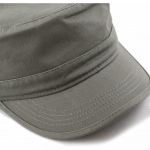 Baseball Caps Washed Cotton Basic & Distressed Cadet Cap Military Army Style Hat - 1. Basic - Olive - CI189ZYHSI9 $9.82