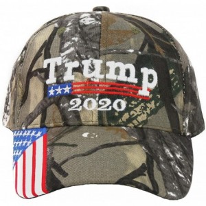 Skullies & Beanies America Adjustable Baseball Campaign Embroidered - Camo - C818WRIC50A $8.49