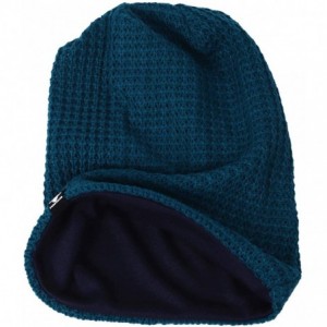 Berets Women's Slouchy Beanie Knit Beret Skull Cap Baggy Winter Summer Hat B08w - Solid Turquoise - C71980ICD7T $10.28