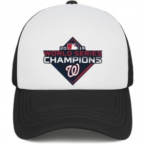 Baseball Caps Men's Women's 2019-world-series-baseball-championships-w-logo-Nats Cap Printed Hats Workout Caps - Black-4 - CY...