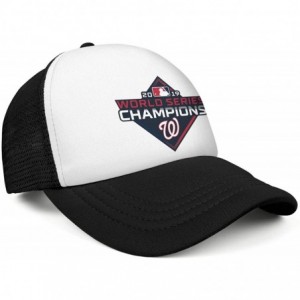 Baseball Caps Men's Women's 2019-world-series-baseball-championships-w-logo-Nats Cap Printed Hats Workout Caps - Black-4 - CY...