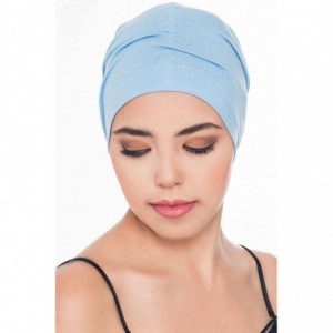 Baseball Caps Unisex Bamboo Sleep Caps for Cancer- Hair Loss - Chemo Caps - Sky Blue - CT11K2L2D95 $9.88