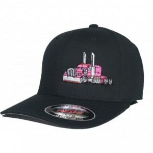 Baseball Caps Trucker Truck Hat Big Rig Cap Flexfit - Pink - CN185O3CWR3 $44.57