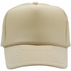 Baseball Caps Premium Trucker Cap Modern Summer Urban Style Cap - Adjustable Snapback - Unisex Design - Mesh Back - Beige - C...
