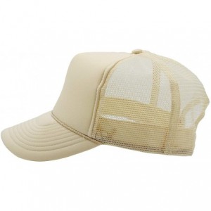 Baseball Caps Premium Trucker Cap Modern Summer Urban Style Cap - Adjustable Snapback - Unisex Design - Mesh Back - Beige - C...