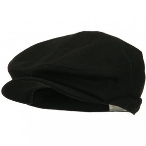 Newsboy Caps Big Men's Wool Blend Ivy Cap - Black - CC11I66X0I1 $51.93
