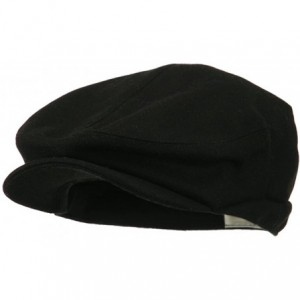 Newsboy Caps Big Men's Wool Blend Ivy Cap - Black - CC11I66X0I1 $28.78