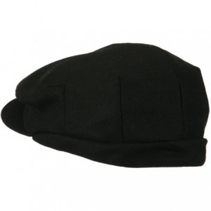 Newsboy Caps Big Men's Wool Blend Ivy Cap - Black - CC11I66X0I1 $28.78