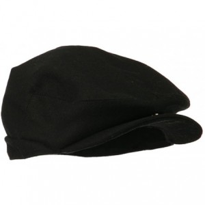 Newsboy Caps Big Men's Wool Blend Ivy Cap - Black - CC11I66X0I1 $28.78