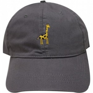 Baseball Caps Giraffe Cotton Baseball Dad Caps - Dark Gray - C112MXBOEB4 $9.51