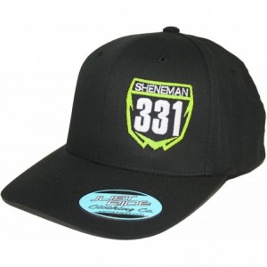 Baseball Caps Custom Personalized Motocross Number Plate Flexfit Hat - Neon Yellow - CZ18TM0289D $30.35