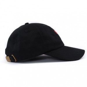 Baseball Caps Rose Embroidered Dad Hat Women Men Cute Adjustable Cotton Floral Baseball Cap - Black - CU17YLU5GIG $14.23