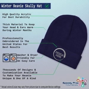 Skullies & Beanies Custom Beanie for Men & Women Ham Radio Operator Embroidery Skull Cap Hat - Navy - CW18H5I0WKX $20.70