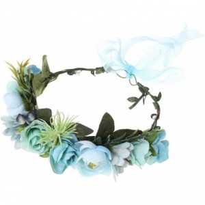 Headbands Flower Crown Headband Floral Headpiece Women Girl Bohemia Adjustable Tree Rattan Leaf Flower Garland Hair Wreath - ...