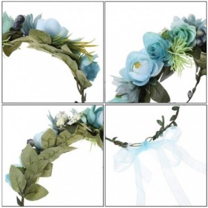 Headbands Flower Crown Headband Floral Headpiece Women Girl Bohemia Adjustable Tree Rattan Leaf Flower Garland Hair Wreath - ...