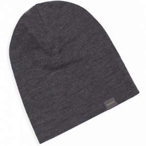 Skullies & Beanies Unisex Merino Wool Cuff Beanie Hat - Choose Your Color - Charcoal Gray - CI12O8E5ZU0 $18.77