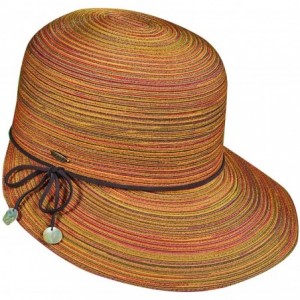 Sun Hats Women's Big Brim Poly Braid Shapeable Face Saver Sun Summer Hat - Spice - CI11JVDUEPZ $23.90