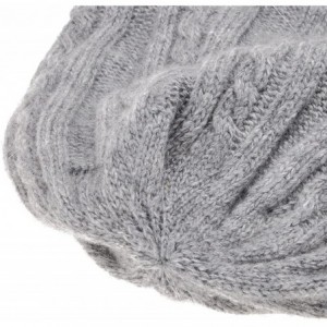 Skullies & Beanies Mens Winter Warm Cable Knit Beanies Hat Skullies Cap with Fleece Lining - Gray - CO186XQXAE8 $7.51