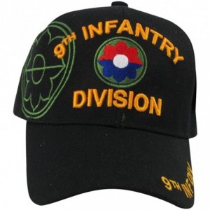 Baseball Caps US Warriors U.S. Army 9th Infantry Division Baseball Hat One Size Black - CO11KFJVU9X $19.29