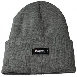 Skullies & Beanies 3M Thinsulate Women Men Unisex Knitted Thermal Winter Cap Casual Beanies - Grey - CR12N1V0IB1 $7.68