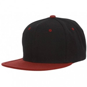 Baseball Caps Vintage Snapback Cap Hat - Black Maroon - C2116FODFGD $11.39
