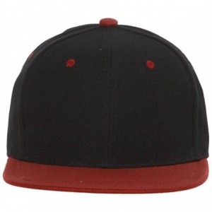 Baseball Caps Vintage Snapback Cap Hat - Black Maroon - C2116FODFGD $11.39