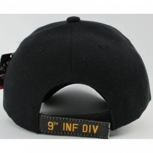 Baseball Caps US Warriors U.S. Army 9th Infantry Division Baseball Hat One Size Black - CO11KFJVU9X $19.29
