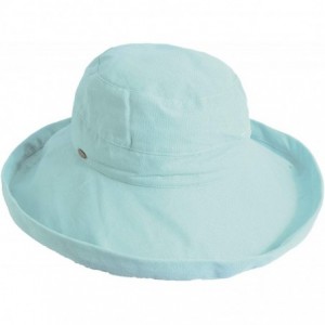 Sun Hats Women's Medium Brim Cotton Hat - Aqua - C011OXYIK4T $24.65
