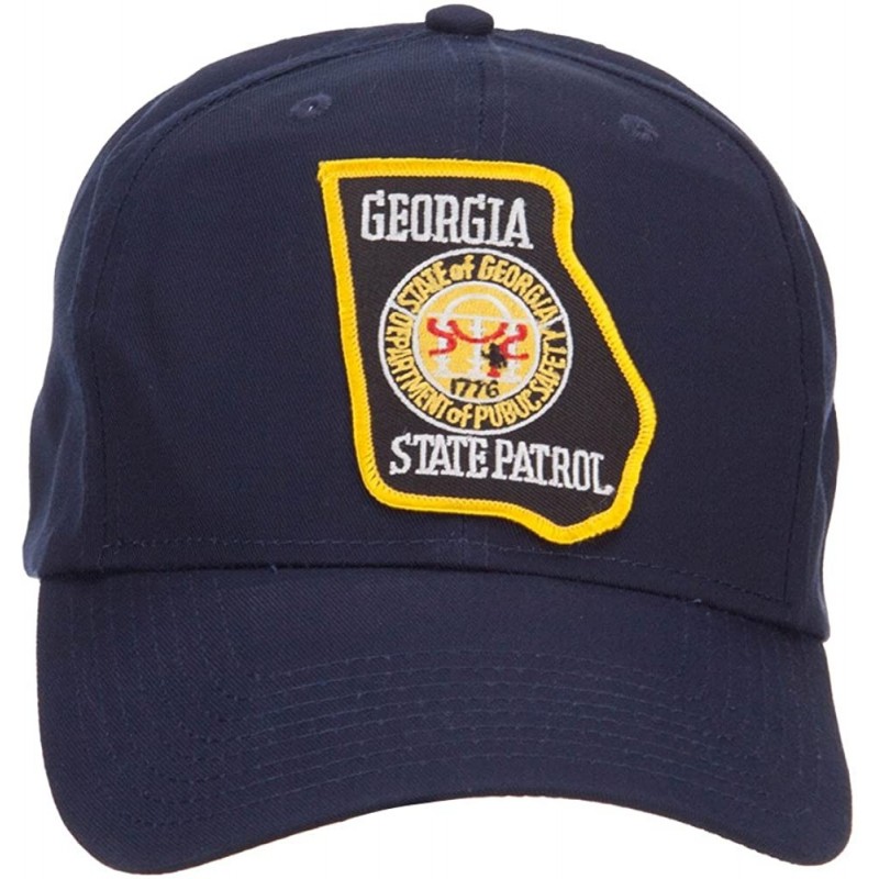 Baseball Caps Georgia State Patrol Patched Cap - Navy - CZ124YMVOS3 $22.87