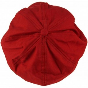 Newsboy Caps Summer 100% Cotton Plain Blank 8 Panel Newsboy Gatsby Apple Cabbie Cap Hat Burgundy - CT18N79GL85 $13.26