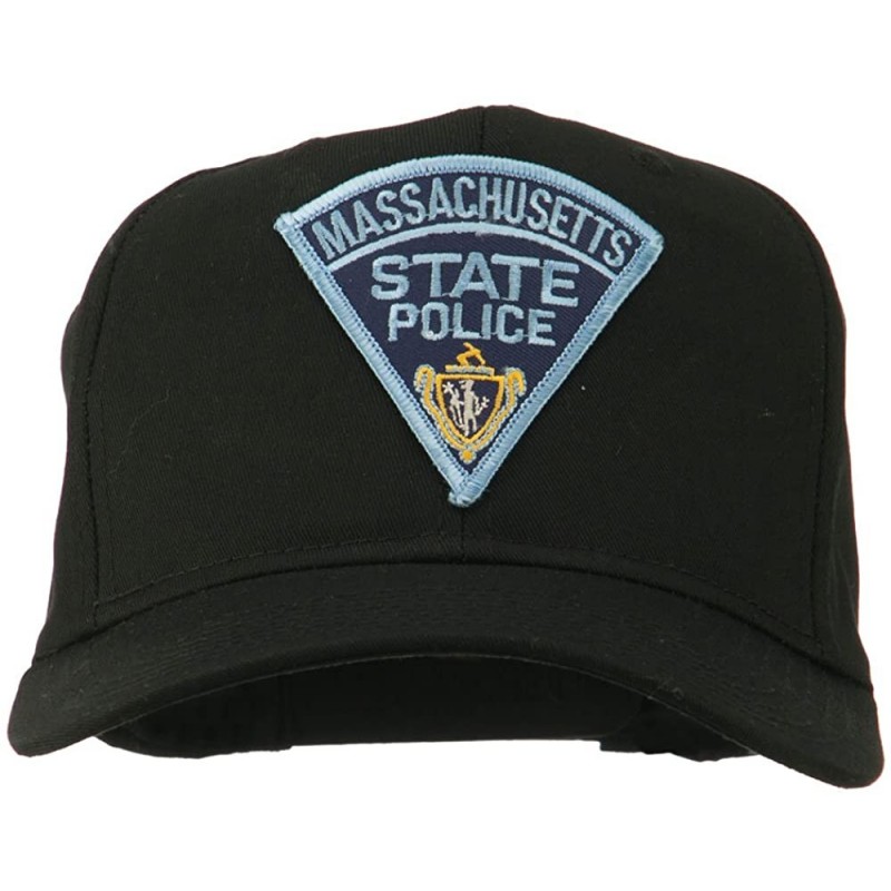 Baseball Caps Massachusetts State Police Patch Cap - Black - CF11RNPLX6H $14.97