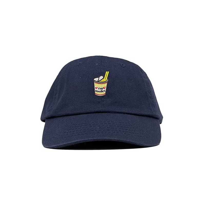 Baseball Caps Unisex Cup of Noodles Low Profile Embroidered Baseball Dad Hat - Vc300_navy - CL18R2ELWM6 $12.96