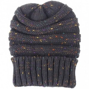 Skullies & Beanies Fashion Womens Winter Warm Knit Crochet Ski Hat Braided Turban Headdress Cap - Navy - CP1867XTU6I $8.11