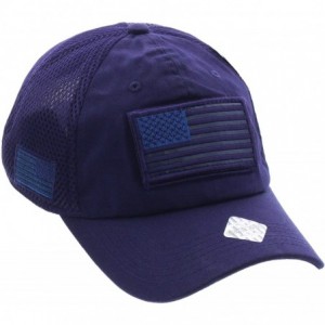 Baseball Caps American USA Flag Mesh Tactical Cap Military Embroidered Hat w/Side Reverse Flag - Royal / Purple - C918Q79CUCS...