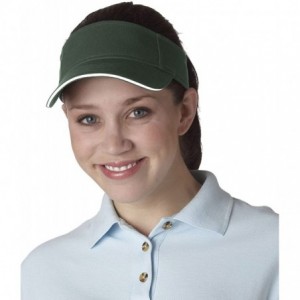 Visors Sandwich Brushed Visor - Forest/ White - CX117S8LM6Z $7.40