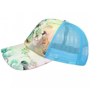 Baseball Caps Unisex Summer Baseball Cap Sports Floral Mesh Hat Quick-Dry Adjustable Sun Hat - Grey Multi-colored - CW18ECZQH...