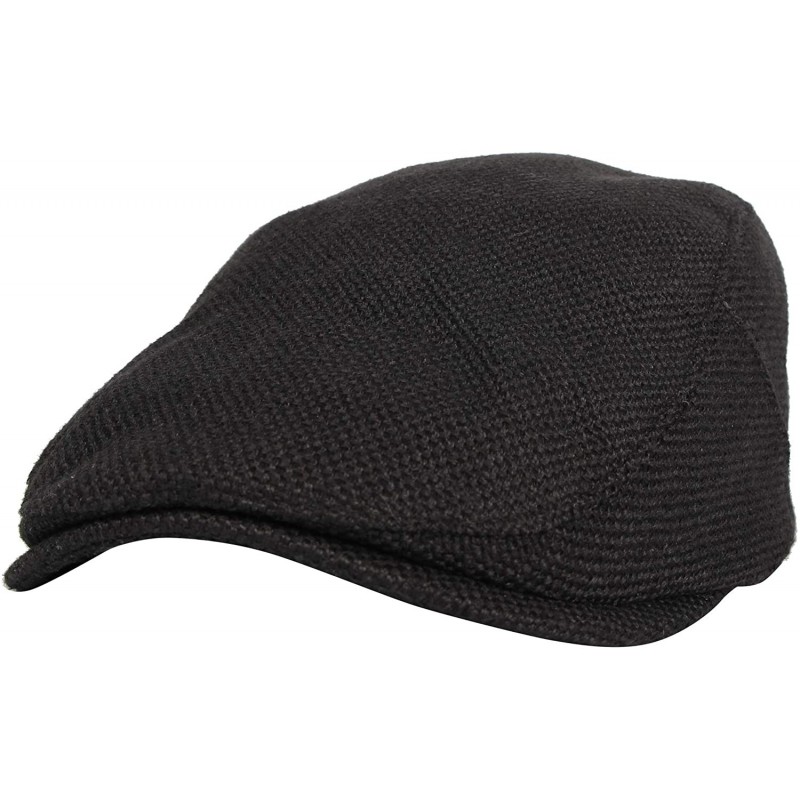 Newsboy Caps Ivy Cap Straw Weave Linen-Like Cotton Cabbie Newsboy Hat MZ30038 - Black - C118QXXK48I $14.44