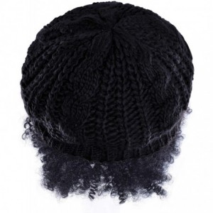 Berets Women Knit Hat for Women Beret hat Warm Ladies Winter Beanie Hat Lightweight Knitted Hat - Black - C911FM4VQC7 $9.39