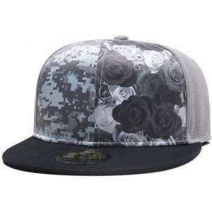 Baseball Caps Premium Floral Flower Hawaiian Cotton Adjustable Snapback Hats Men's Women's Hip-Hop Flat Bill Baseball Caps - ...