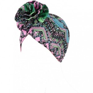 Skullies & Beanies Women Boho Flower Head Wraps Long Hair Scarf Turban Pre-tie Head Scarves - 6 - C018WC4RWML $9.52