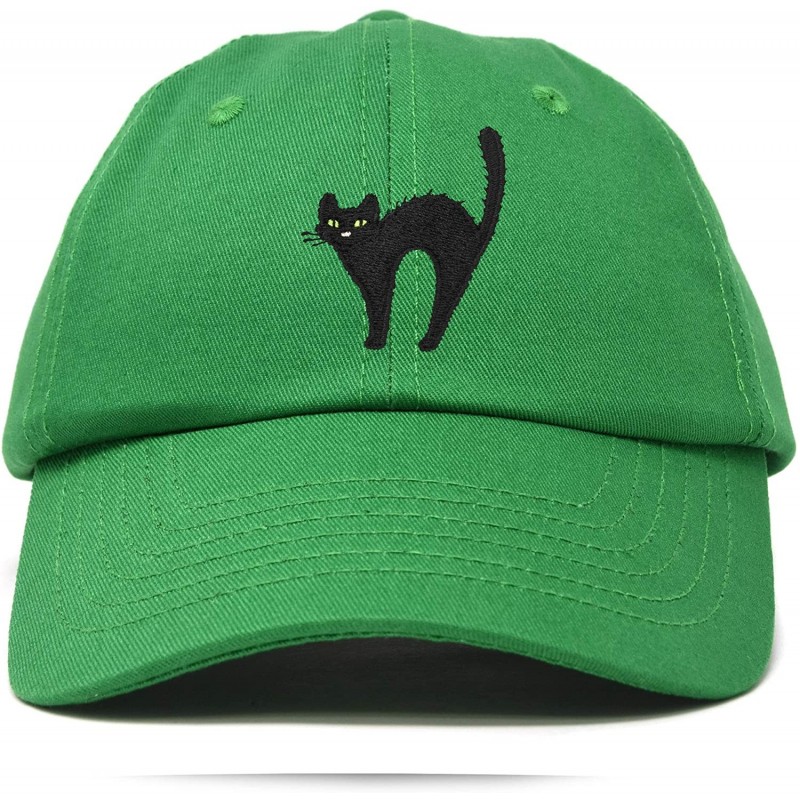 Baseball Caps Black Cat Hat Womens Halloween Baseball Cap - Kelly Green - CO18Z4Y48WE $13.49