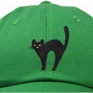 Baseball Caps Black Cat Hat Womens Halloween Baseball Cap - Kelly Green - CO18Z4Y48WE $13.49